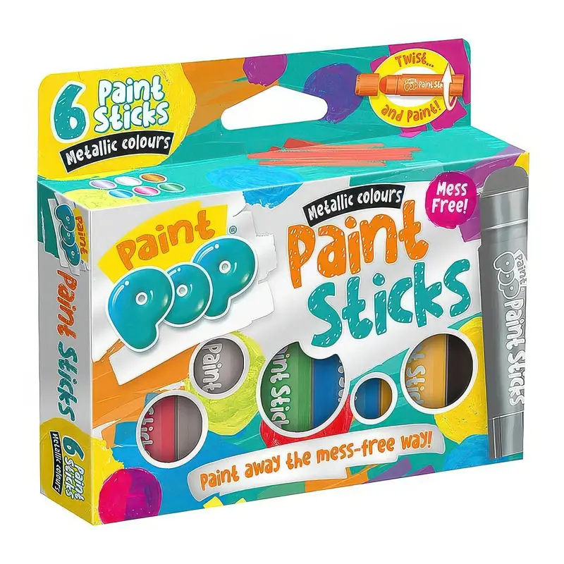 Paint Pop Metallic Paint Sticks – 6-Pack For Children 1
