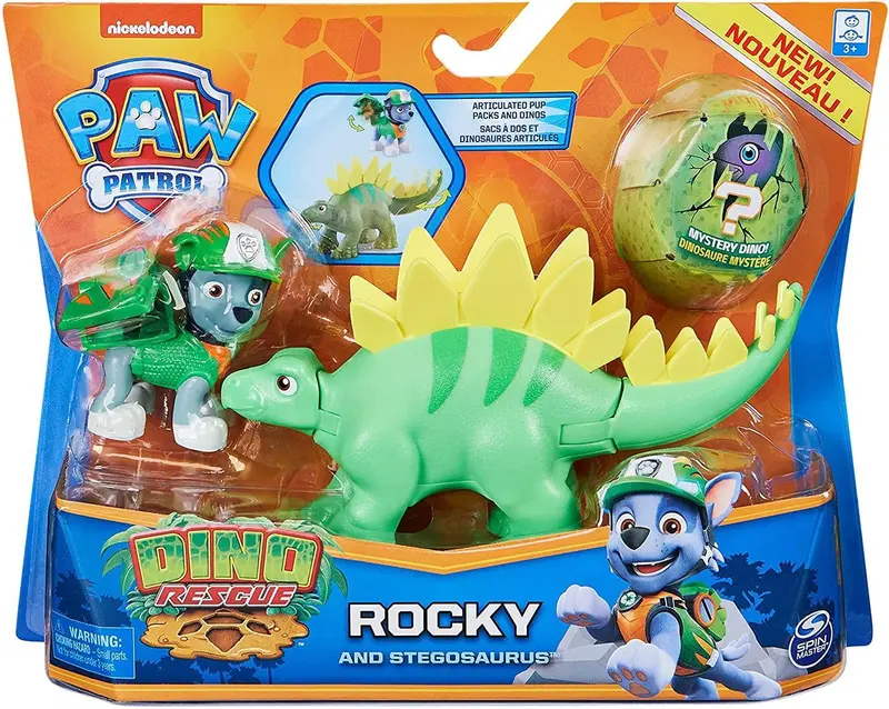 Paw Patrol Dino Rescue Rocky & Stegosaurus Set – Adventure-Themed Figure Duo 1