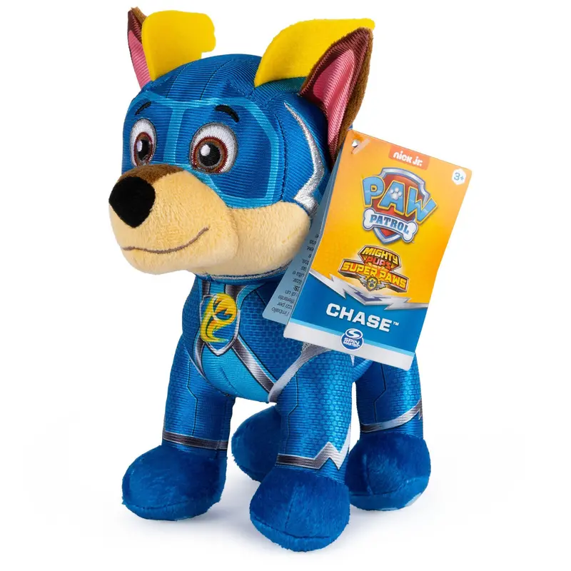 Paw Patrol Mighty Pups Chase Plush – 8-Inch Super Paws Stuffed Animal 1
