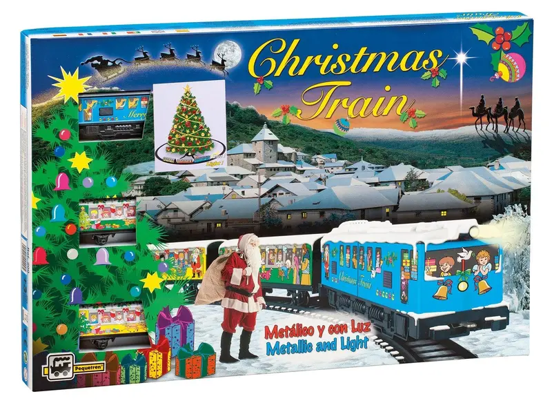 Pequetren Illuminated Christmas Train Set – Metallic Finish & Light Effects (No. 2000) 1