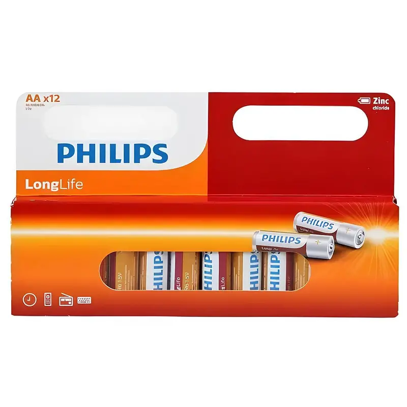 Philips Zinc Long-Life Aa Batteries (1.5V) – 8-Count Pack 1