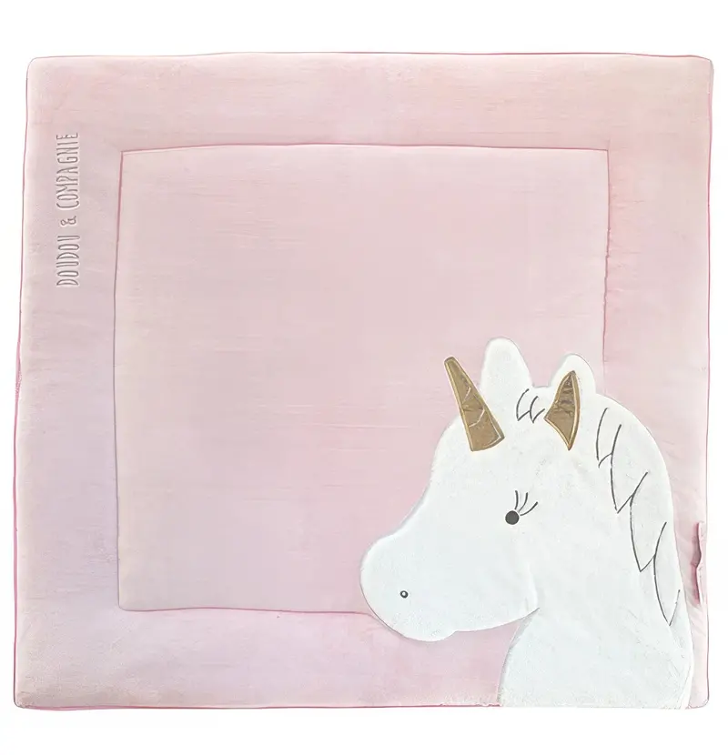 Pink & Gold Bear Playmat – 100X100Cm By Doudou Et Compagnie 1
