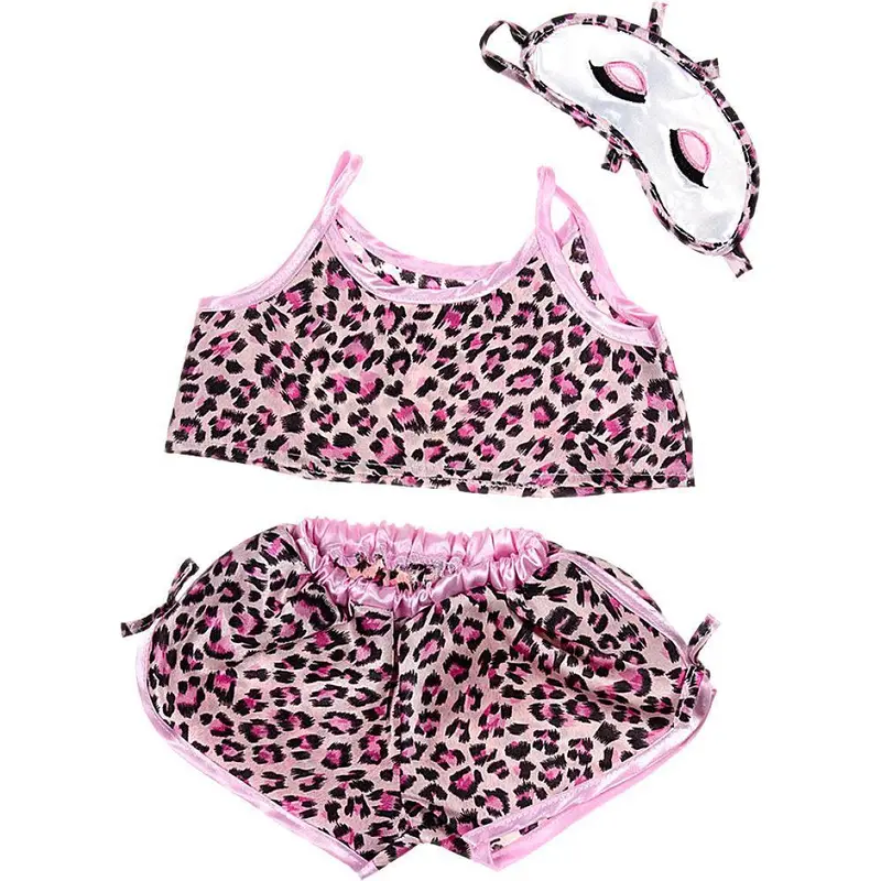 Pink Leopard Print Pajama Set For Be My Bear 40Cm Plush 1