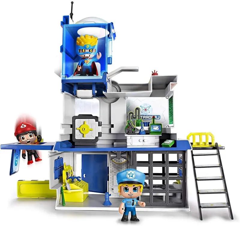 Pinypon Action Traps Playset – Police Station, Lab & Superhero Lair Adventure Kit 1
