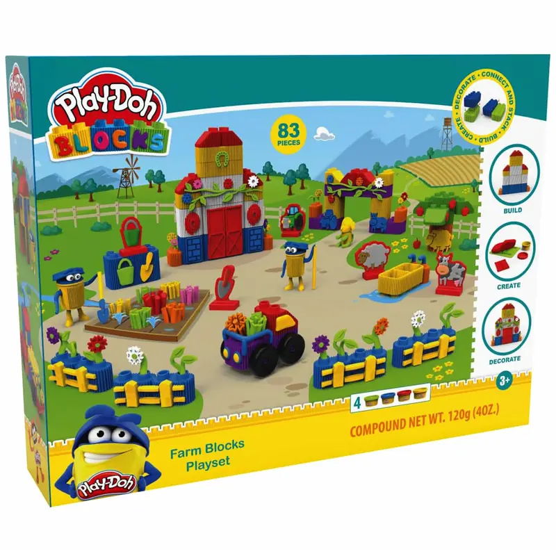 Play-Doh Blocks Farmyard Themed Building Set 1