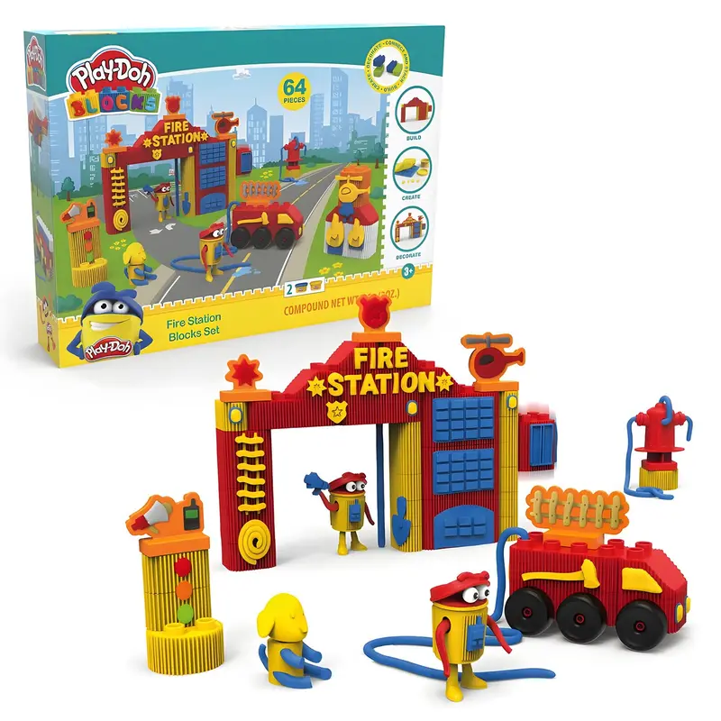 Play-Doh Blocks Fire Station Creative Building Set 1