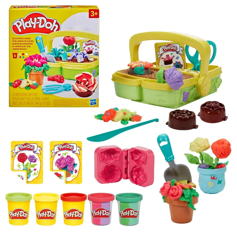 Play-Doh Blooming Flowers Creative Playset – Moldable Flower Garden Kit 1