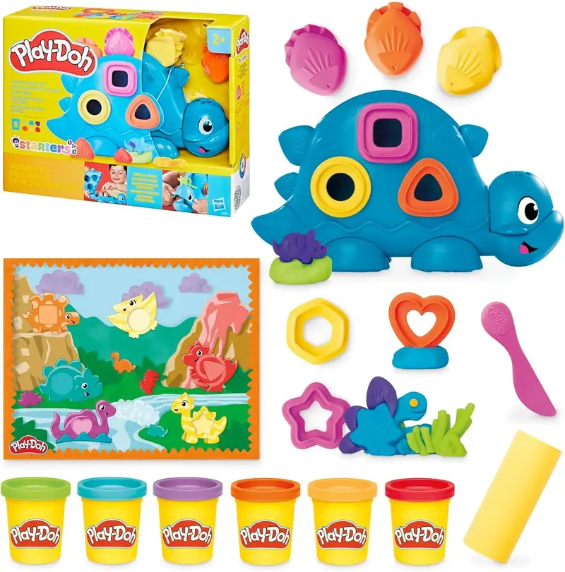 Play-Doh Dino Starter Set – Shapes & Colors Prehistoric Modeling Kit 1