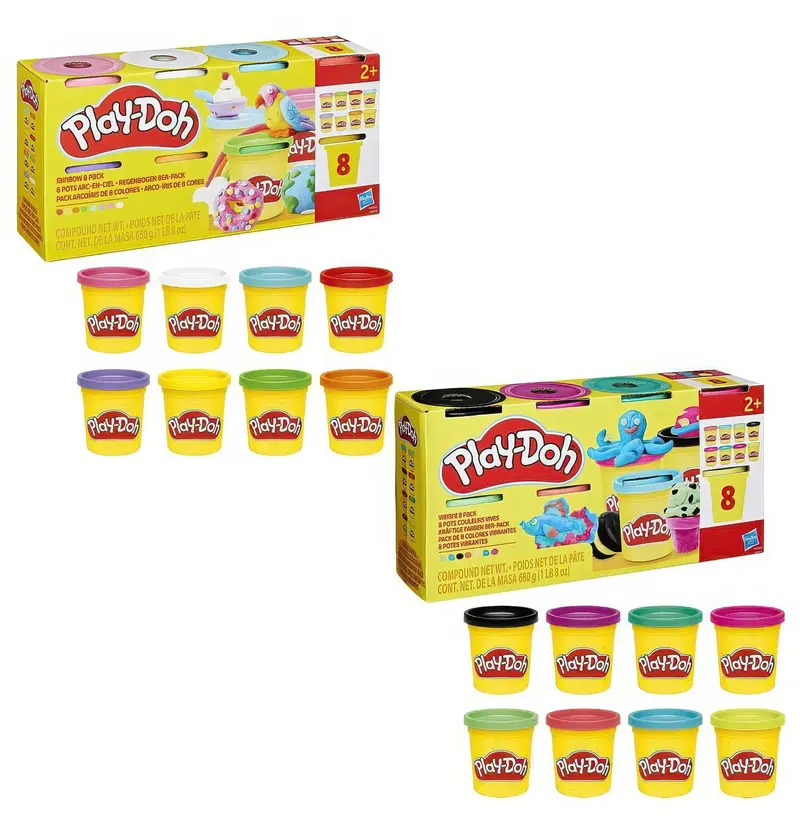 Play-Doh Rainbow 8-Pack – Vibrant Assorted Colors Modeling Compound 1
