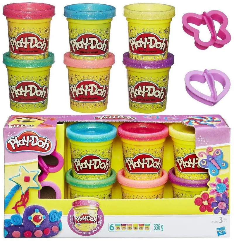 Play-Doh Sparkle Compound Set – Shimmering Modeling Clay Collection 1