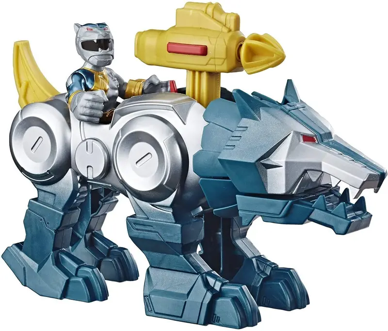 Playskool Heroes Power Rangers Silver Ranger & Wolf Zord Action Figures 1