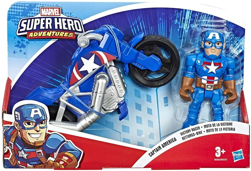 Playskool Marvel Super Hero Adventures Captain America Figure – Action-Packed Play Toy 1