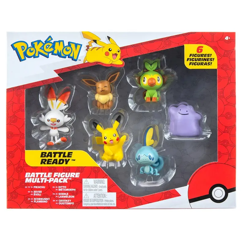 Pokémon Battle-Ready Action Figure Pack – 6-Piece Assortment 1