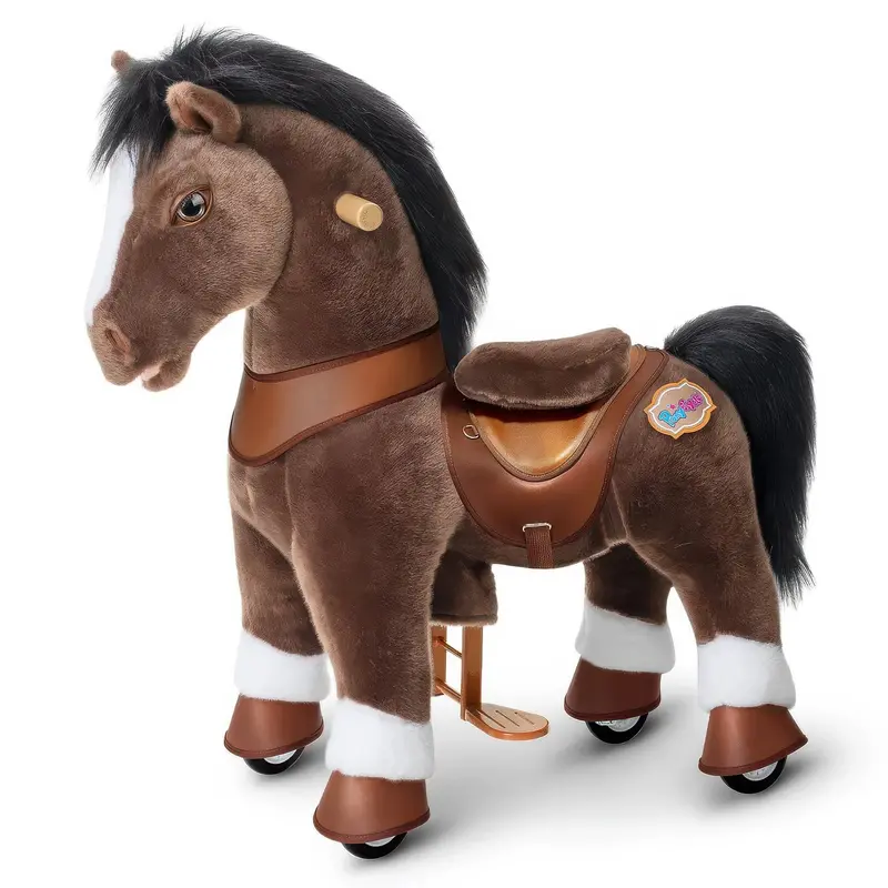 Ponycycle Model Y Advanced Ride-On Pony – Chocolate Brown 1