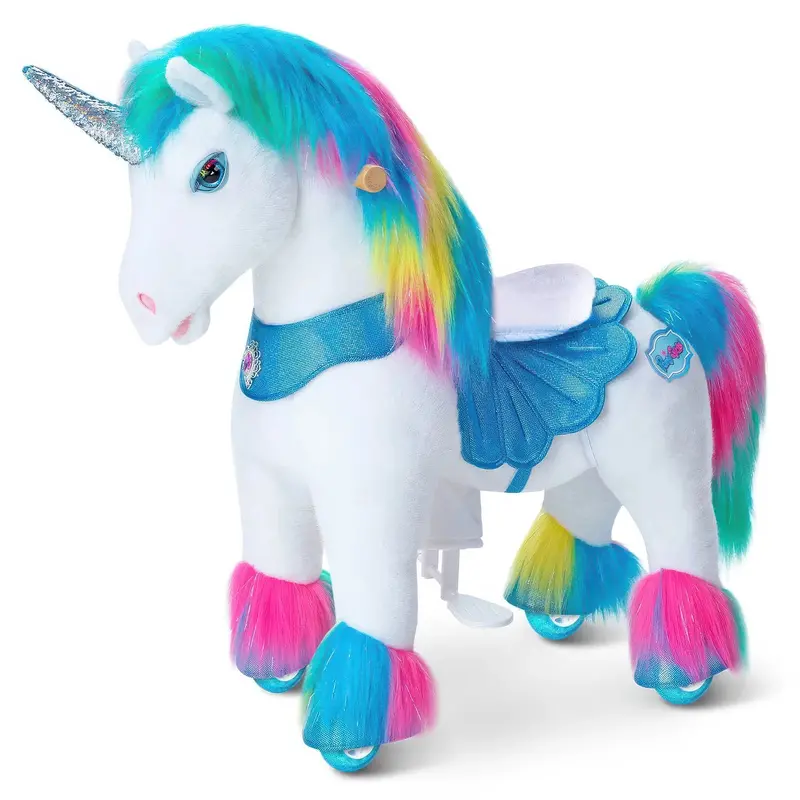 Ponycycle Model Y Advanced Ride-On Pony – Rainbow Color 1