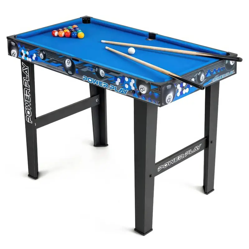 Powerplay 3-Foot Standing Pool Table Game – Black Finish 1