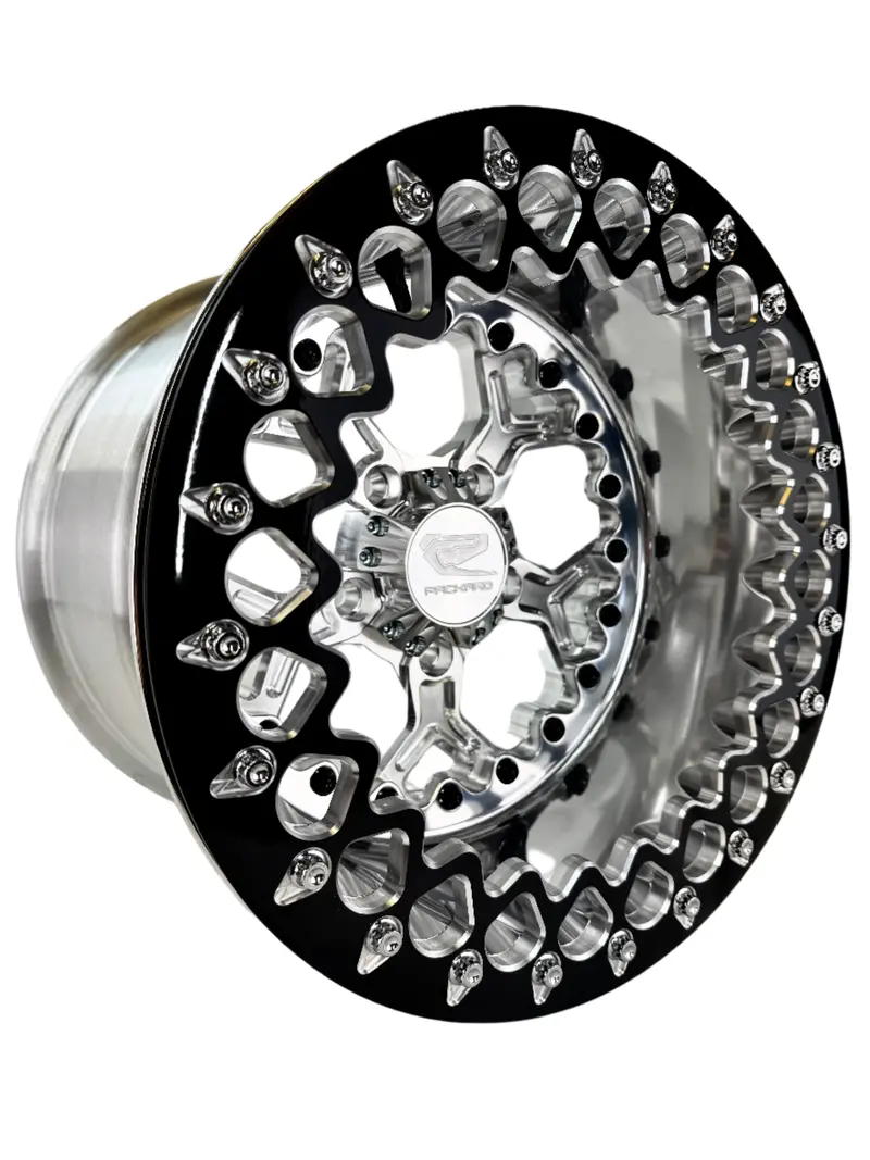 Pro 5 Forged Polished Beadlock Wheel – Silver, 5×4.5 For Polaris Rzr Pro R 1