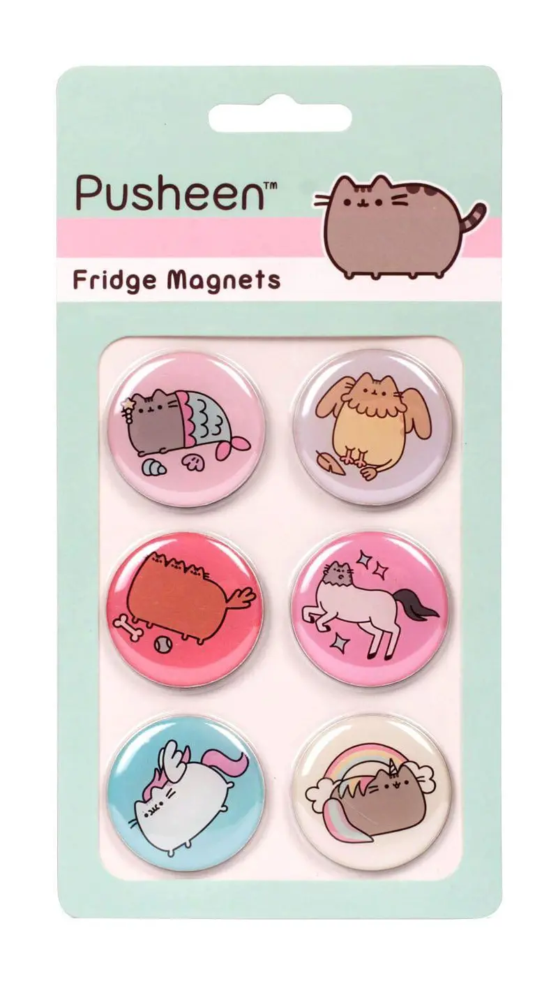 Pusheen Set Of Six Decorative Fridge Magnets 1