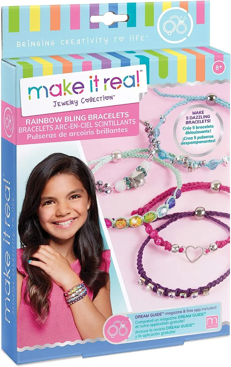 Rainbow Bracelet Jewelry Making Kit – Colorful Diy Craft Set By Make It Real 1