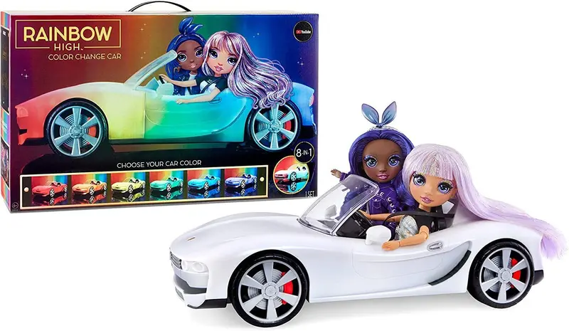 Rainbow High Convertible Color-Changing Car – Interactive Toy Vehicle 1