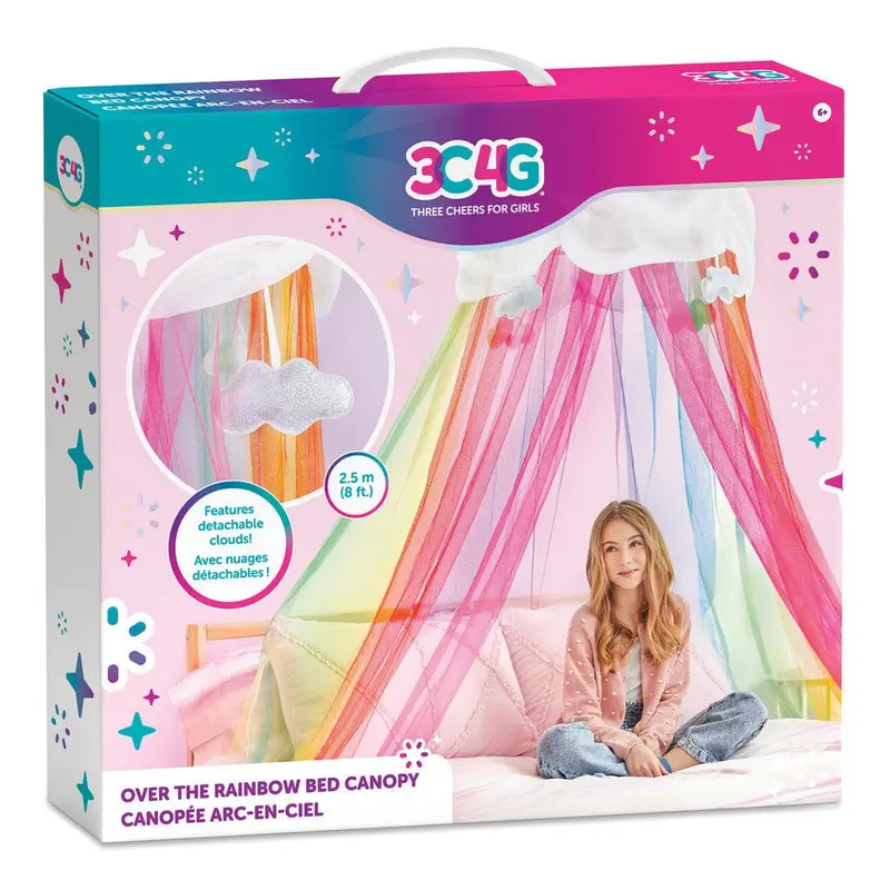 Rainbow-Themed Bed Canopy For Kids’ Rooms 1