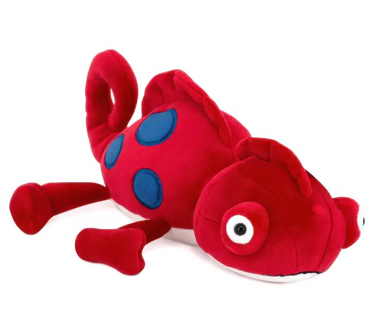 Red Chameleon Plush Toy – 30 Cm Soft Stuffed Animal 1