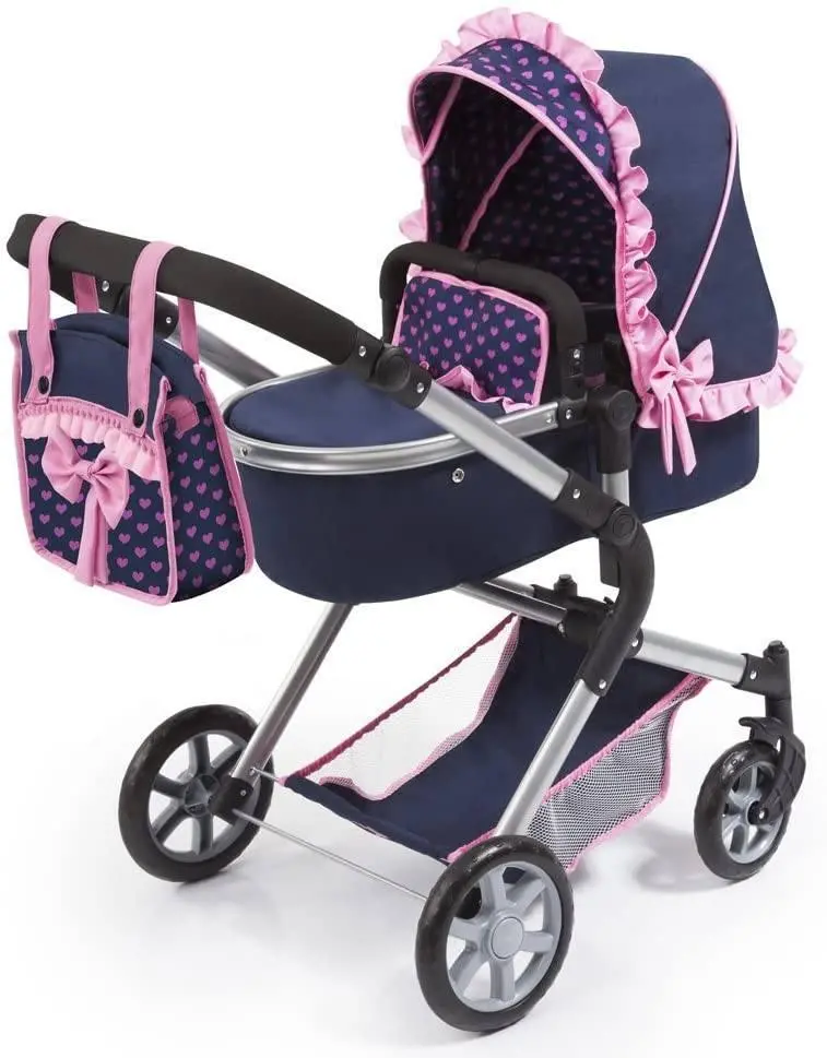 Reig Combi Navy Doll Stroller – Blue And Pink Dual-Tone Pram 1