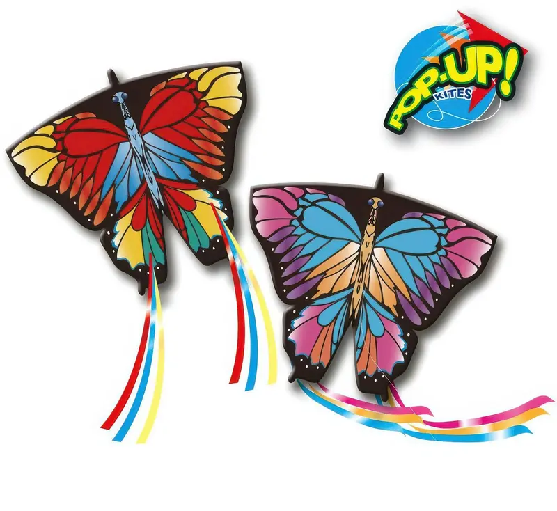Rhombus Pop-Up Butterfly Kite – Easy-Assemble Design 1