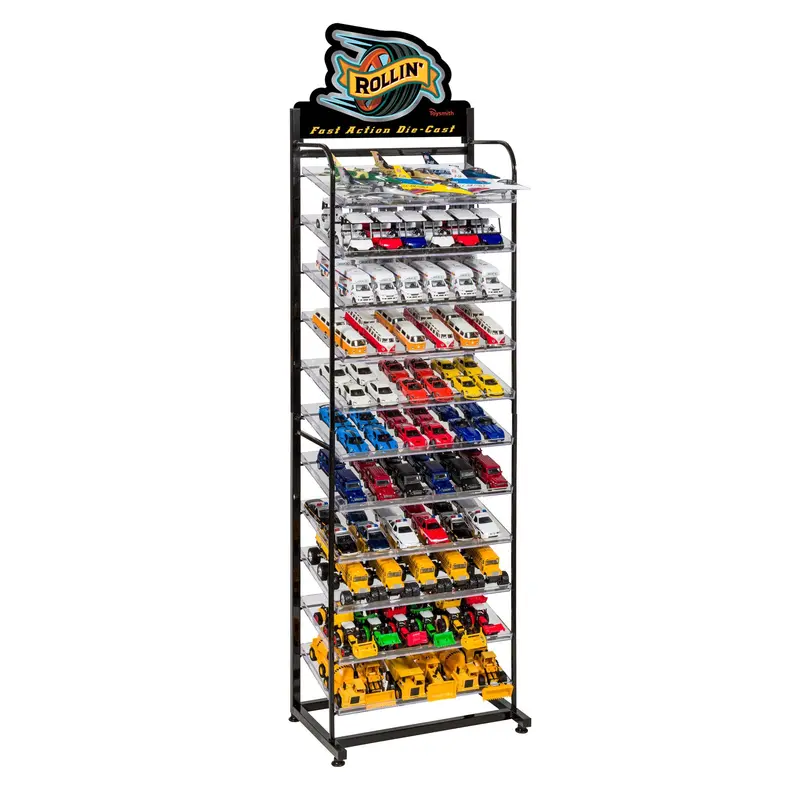 Rollin’ Diecast Vehicle Floor Display With Assorted Toys 1