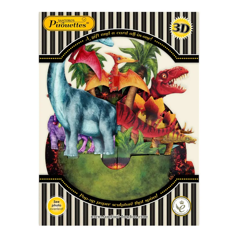 Santoro Pirouette Jurassic Dinosaurs Motion Card 1