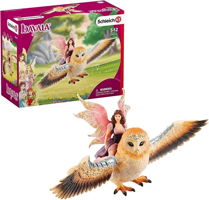 Schleich Fairy On Glam-Owl – Whimsical Fantasy Figurine With Sparkling Details 1