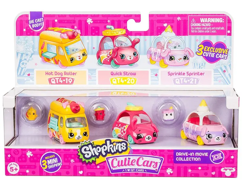 Shopkins Cutie Cars Drive-In Movie Theater Pack – 3-Vehicle Set 1