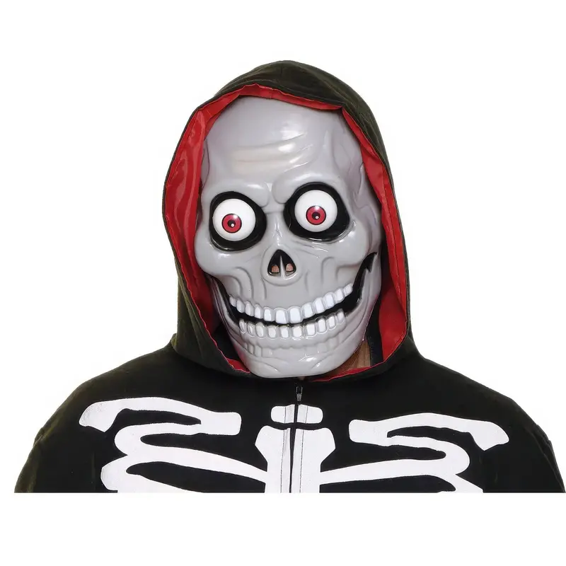 Skull Mask With Exaggerated Eyes – Spooky Halloween Look 1