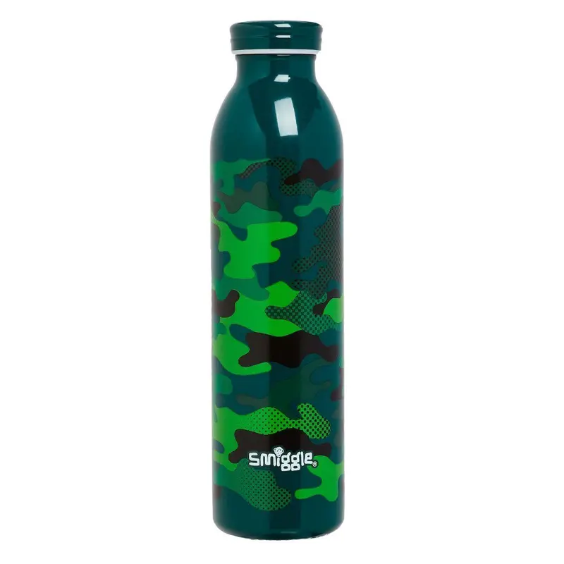 Slimline Stainless Steel Water Bottle – Smiggle Budz Camo Design 1