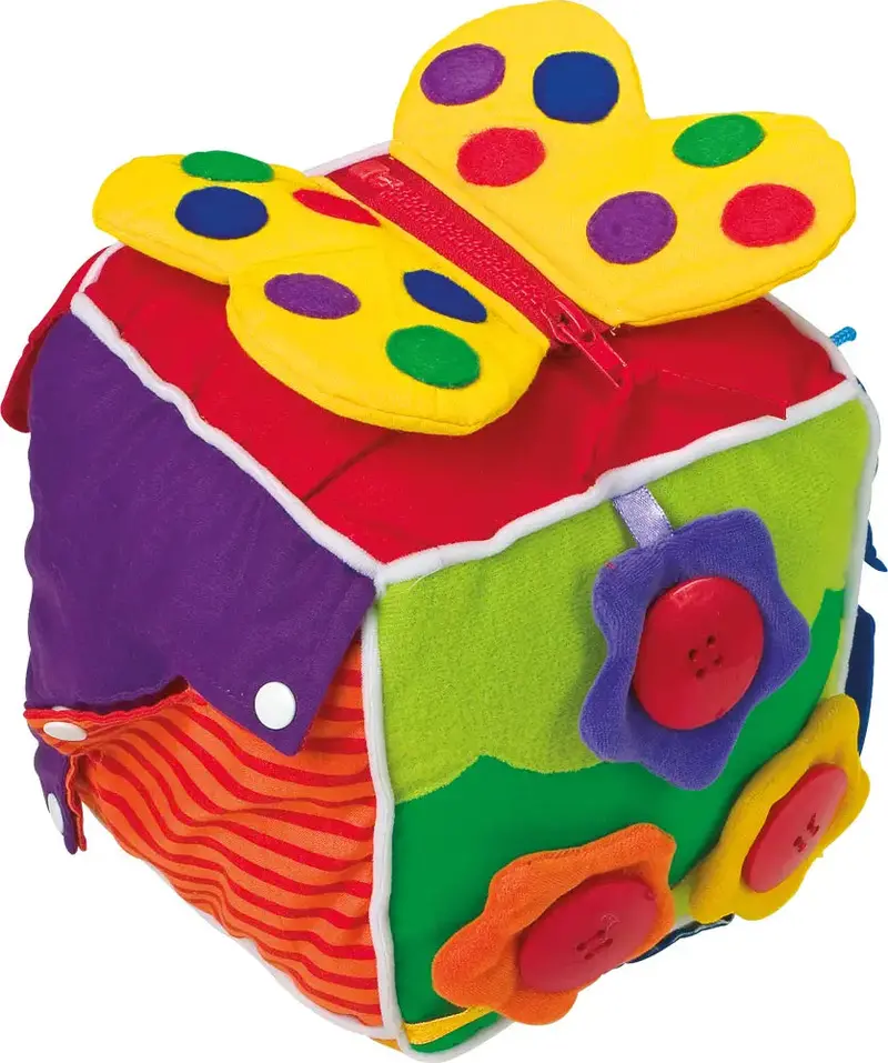 Small Foot Baby’S Cube Plush – Sensory-Stimulating Cuddly Toy With Textured Panels 1