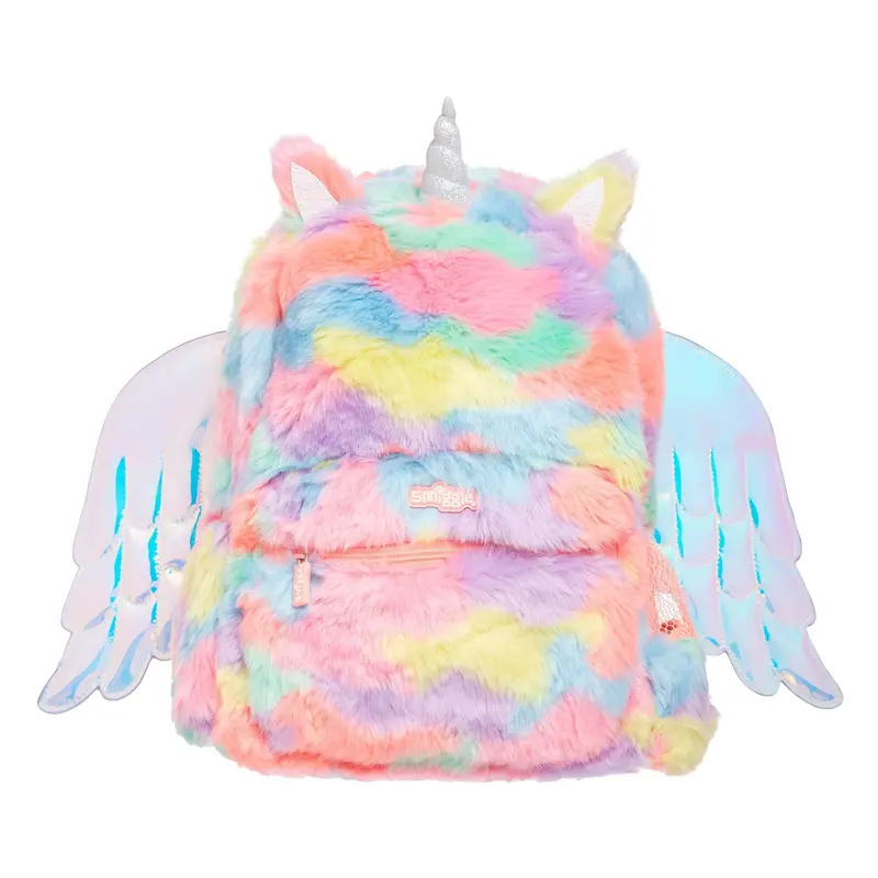 Smiggle Dreamer Fluffy Junior Backpack – Soft Pastel Palette 1