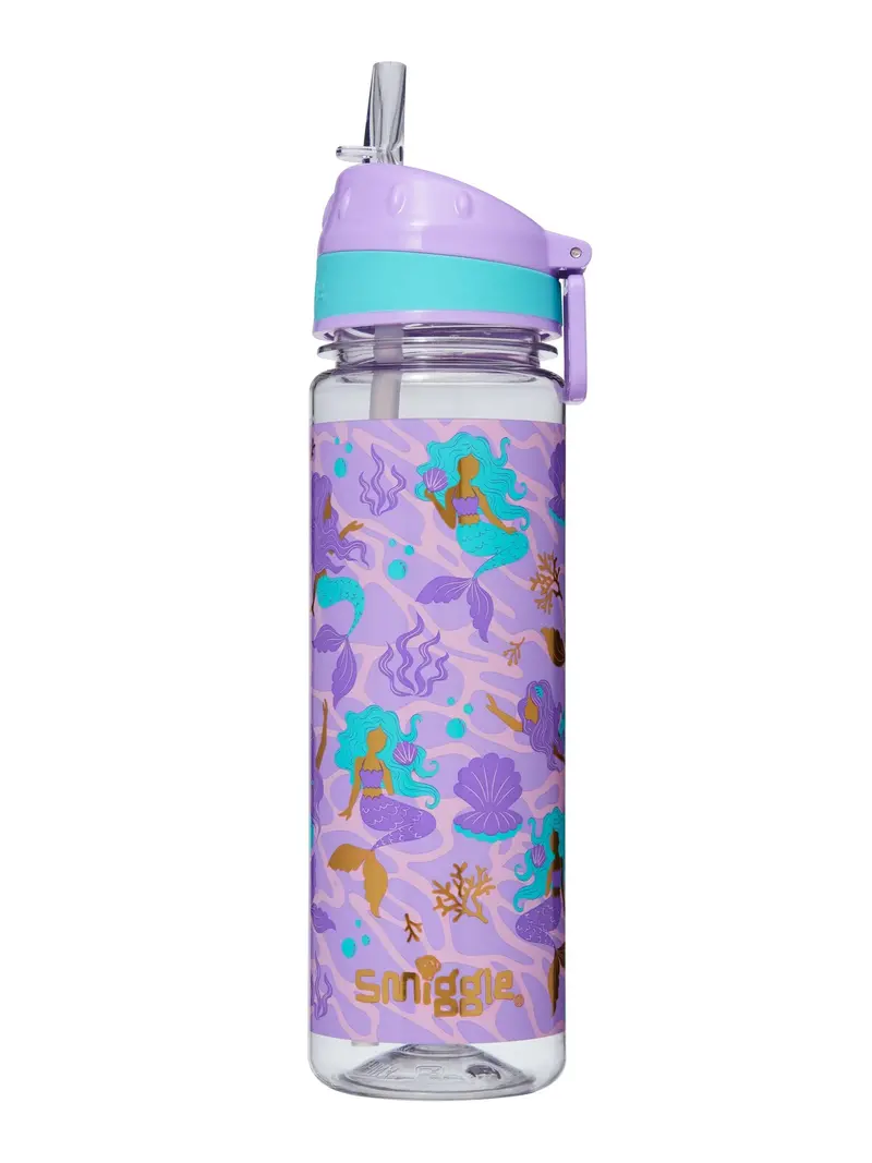 Smiggle Drift 650Ml Lilac Reusable Plastic Water Bottle 1