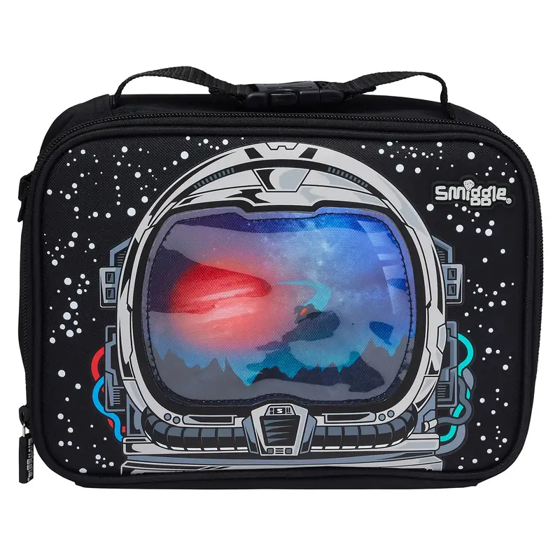 Smiggle Eclipse Oblong Attachable Lunchbox – Sleek Black Design 1