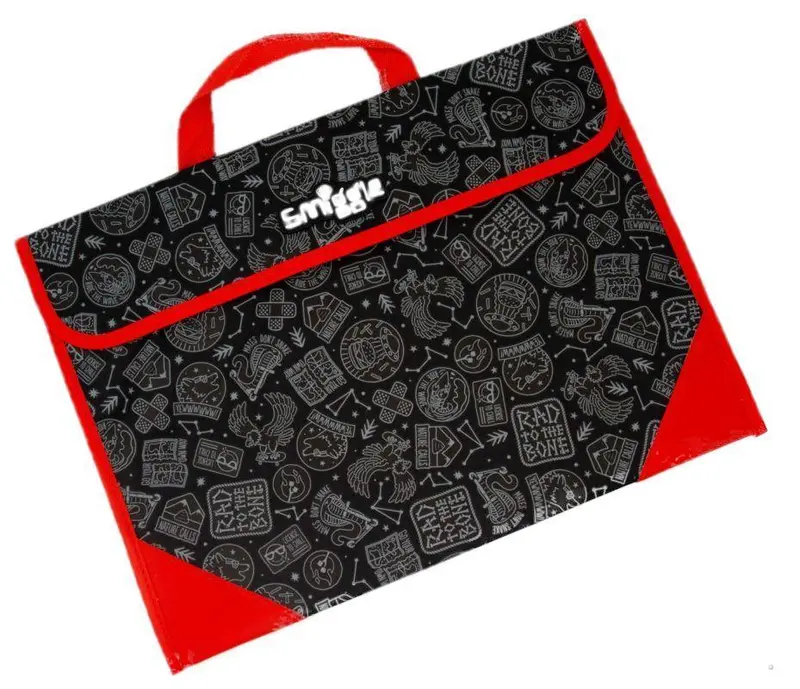 Smiggle Express Book Bag – Compact Backpack In Black & Red 1