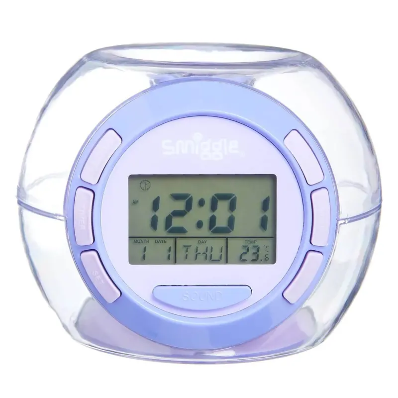 Smiggle Lilac Rise 'N' Shine Alarm Clock 1