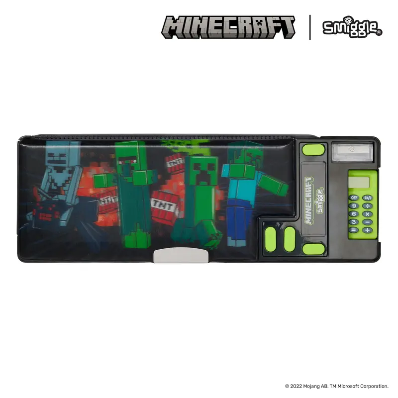 Smiggle Minecraft Pop-Out Pencil Case – Matte Black 1