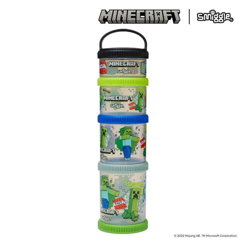 Smiggle Minecraft-Themed Stackable Snack Containers 1