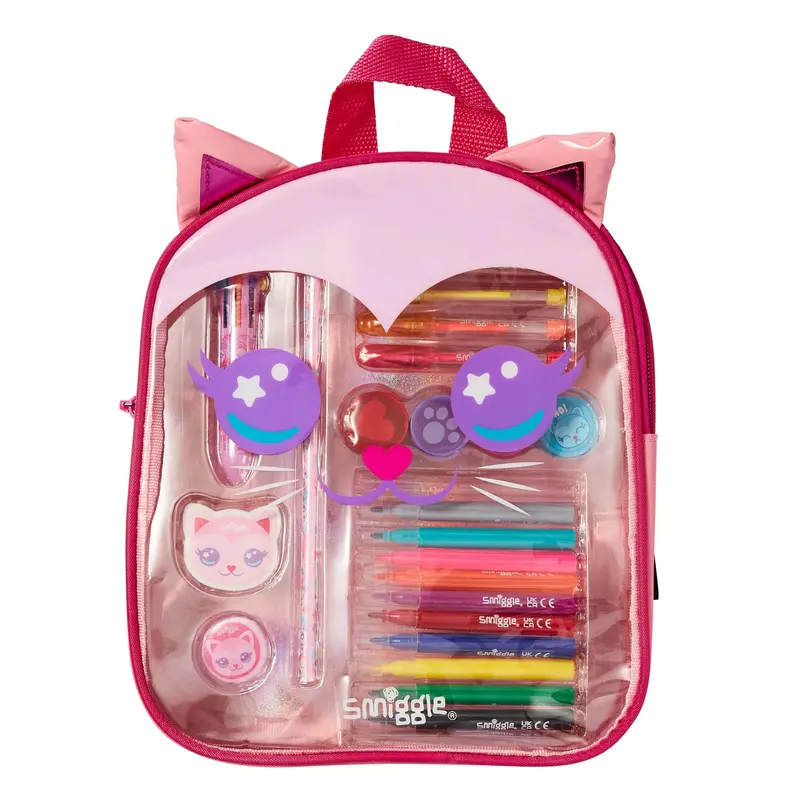 Smiggle Pink Character Backpack Kit – Complete Kids Carry Set 1