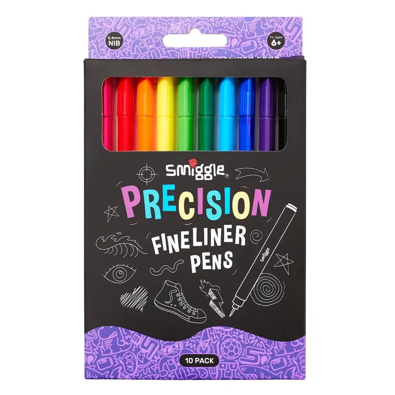 Smiggle Precision Fineline Ink Pens – 10-Piece Set 1