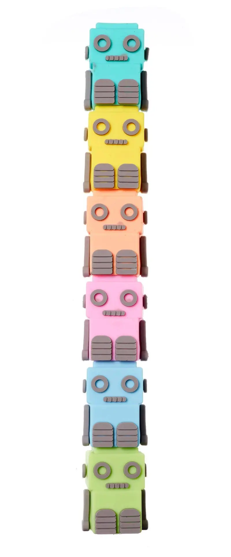 Smiggle Stackems Robot-Themed Highlighter Set 1