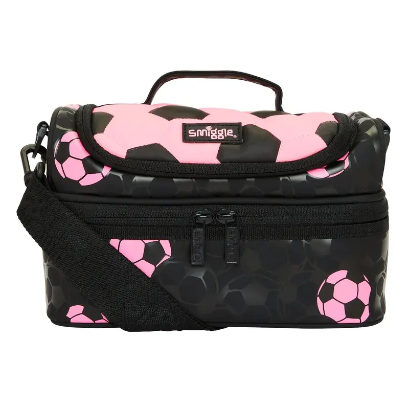 Smiggle Striker Two-Tier Lunchbox With Adjustable Strap – Pink 1