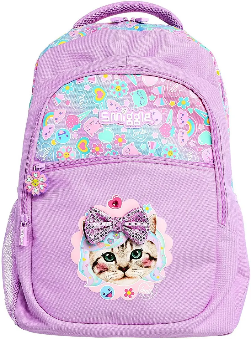 Smiggle Stylin’ Lilac School Backpack – 42 Cm 1