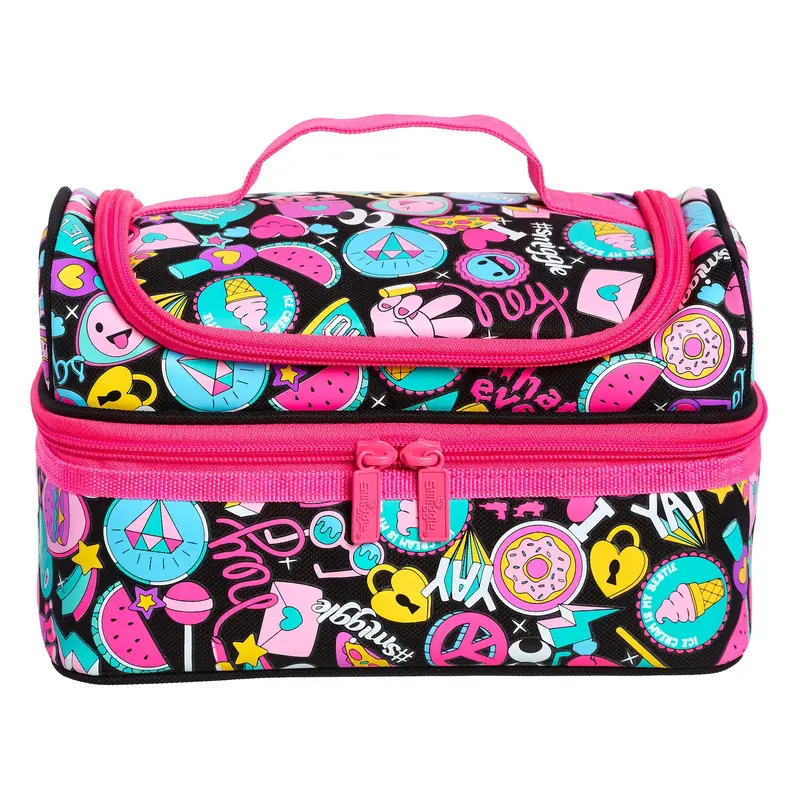 Smiggle Talk Double-Decker Lunchbox – Colourful Mix 1