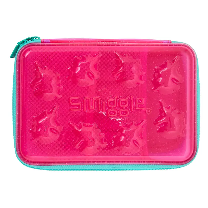 Smiggle Transparent Hardtop Pencil Case – Clear, Sturdy School Organizer 1