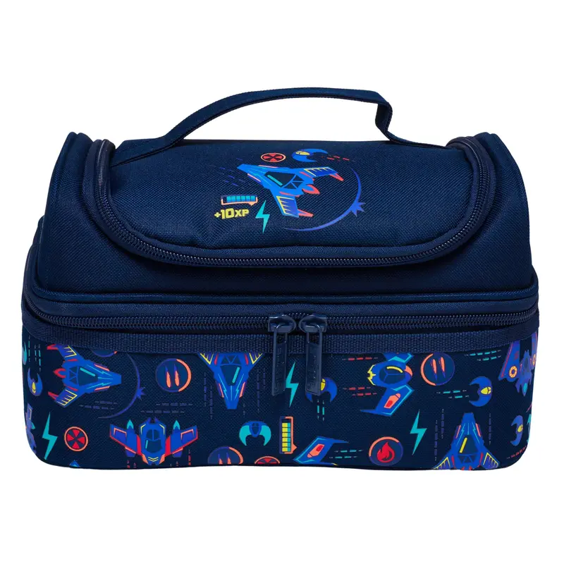Smiggle Vibin' Double-Decker Lunchbox In Navy 1